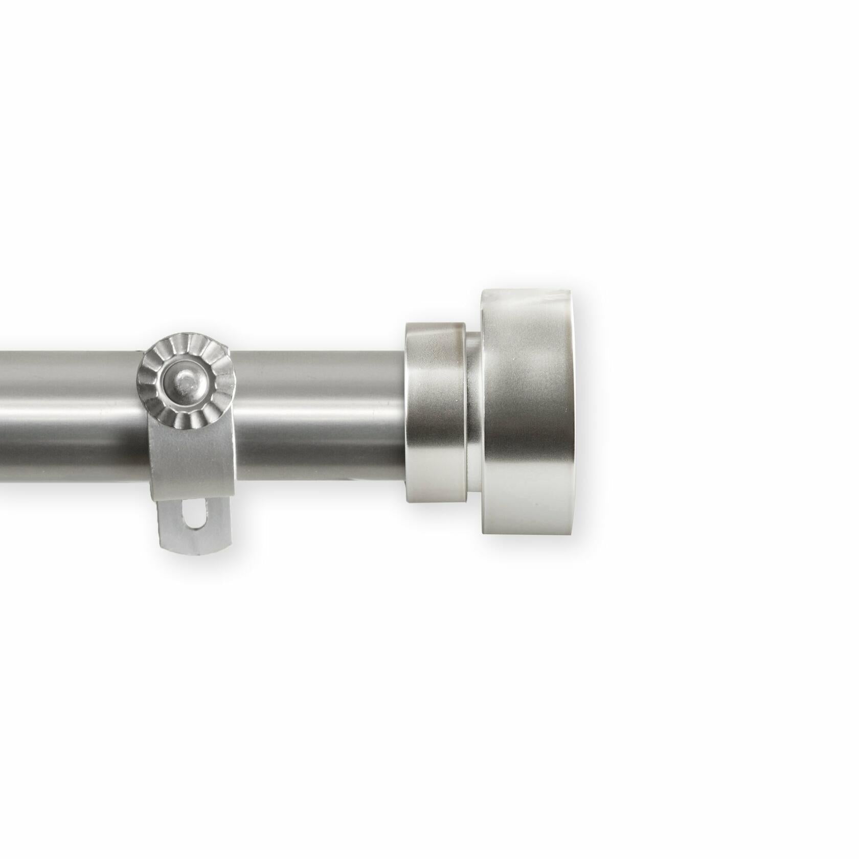 Rod Desyne 100-37-285 Bonnet 1" OD 28-48 inch-Satin Nickel Single Curtain Rod Set, 28-48"