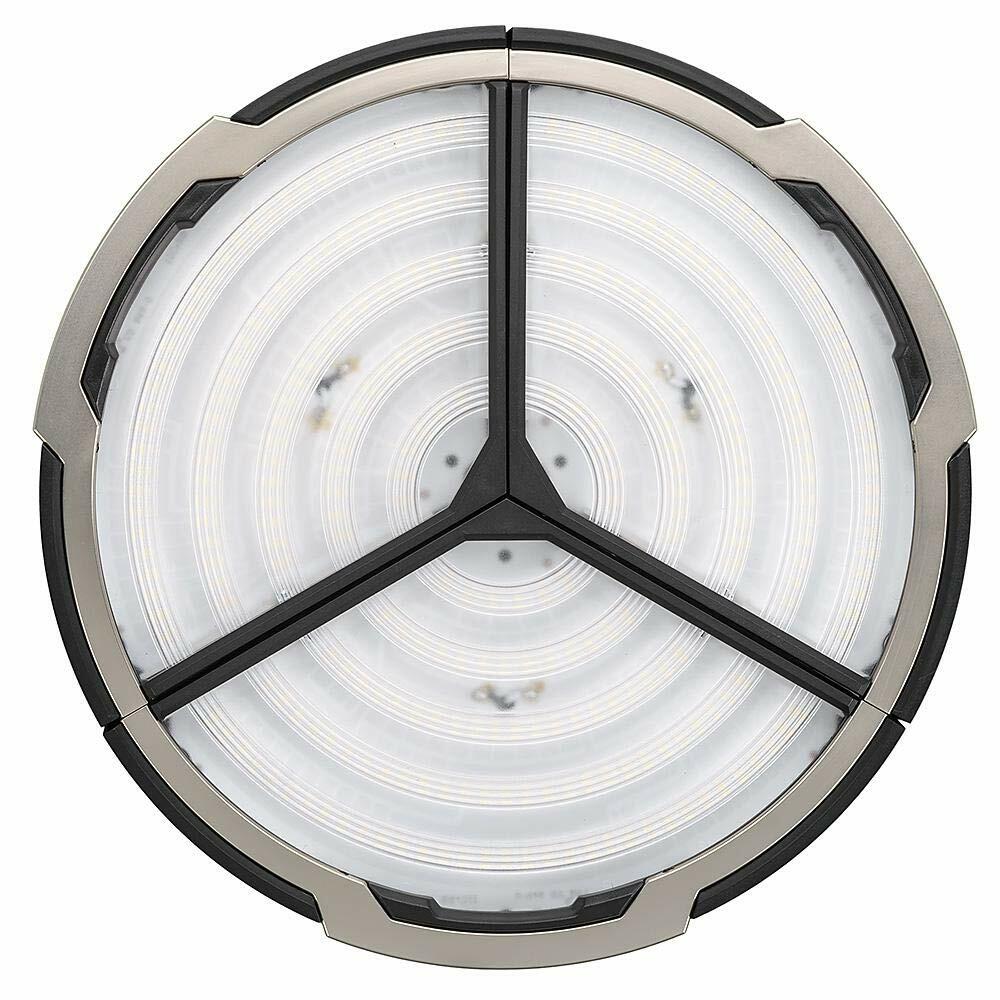 Spin Light 10 in. High Output 4000 Lumens Black LED Flush Mount Ceiling Light with 3 Adjustable Heads 5000K
