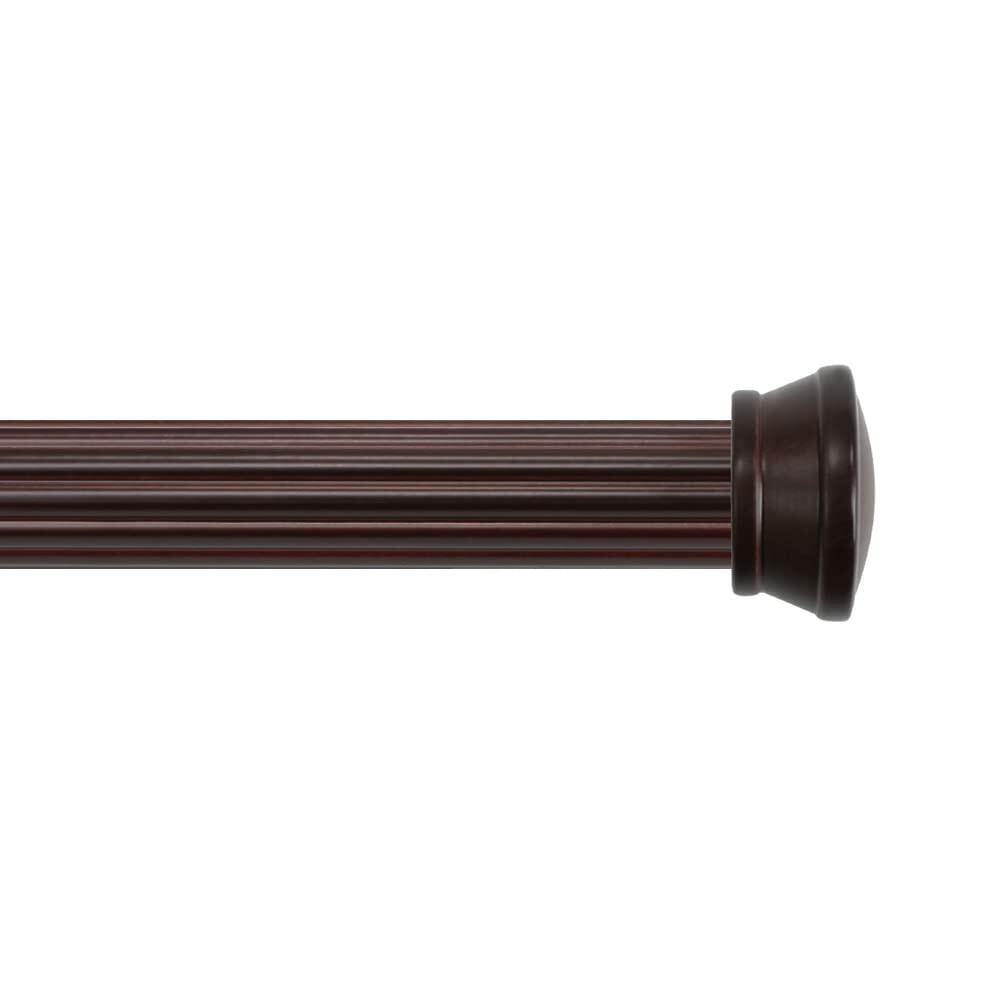 Lumi 1-3/8 in. Window Treatments Wood End Cap Finials (2-Pack) (Mahogany)