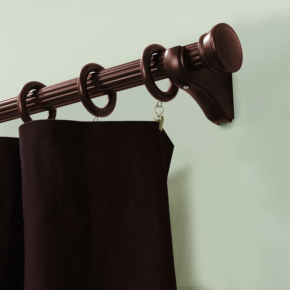 Lumi 1-3/8 in. Window Treatments Wood End Cap Finials (2-Pack) (Mahogany)