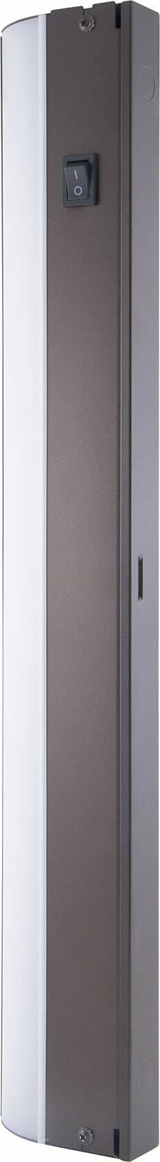 GE 18 Inch LED Premium Under Cabinet Light Fixture, Bronze Finish, Direct Wire, Warm White 3000K, 769 Lumens, Steel Housing, On/Off Switch, Kitchen, Office, Vanity, Display, Garage, Workbench, 38887