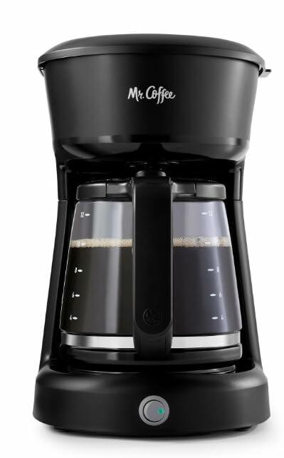 Mr. Coffee Easy On/Off 12-Cup Coffee Maker Switch Pour Grab-a-Cup Auto Pause Black