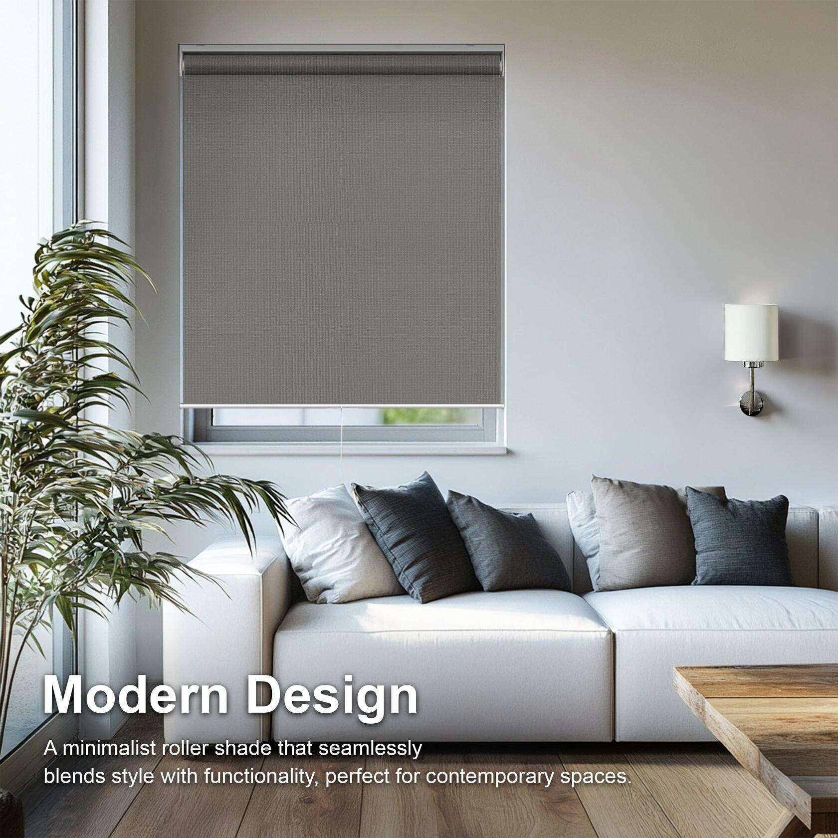 CHICOLOGY Roller Window Shades , Window Blinds , Window Shades for Home , Roller Shades , Window Treatments , Window Blinds Cordless , Door Blinds , Urban Grey (Light Filtering), 62"W X 72"H