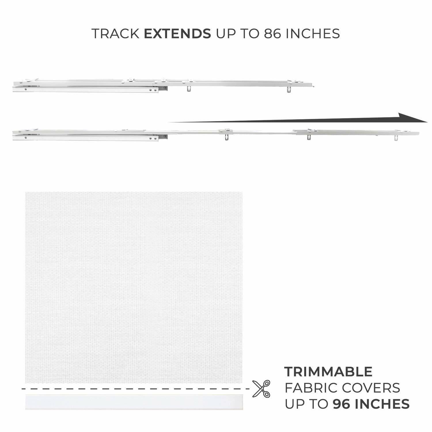 CHICOLOGY Vertical Blinds, Room Divider, Door Blinds,Blinds for Sliding Glass Doors, Temporary Wall, Closet Curtain, Room Door, Woven White (Natural Woven) W:46-86 x H:Up-to 96 inches