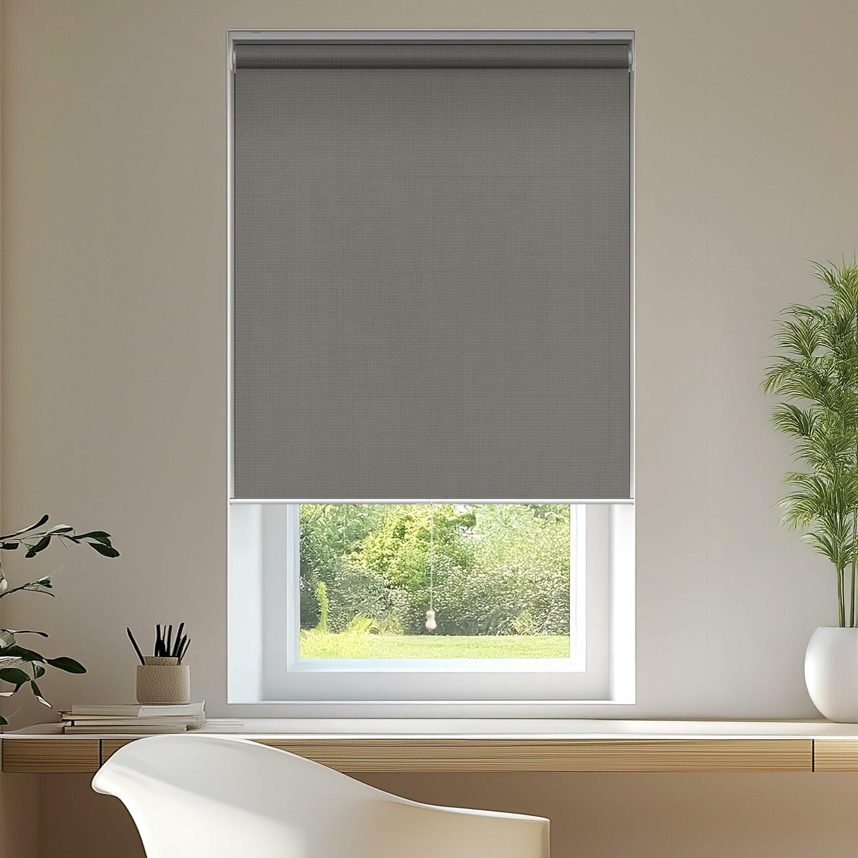 CHICOLOGY Roller Window Shades , Window Blinds , Window Shades for Home , Roller Shades , Window Treatments , Window Blinds Cordless , Door Blinds , Urban Grey (Light Filtering), 62"W X 72"H