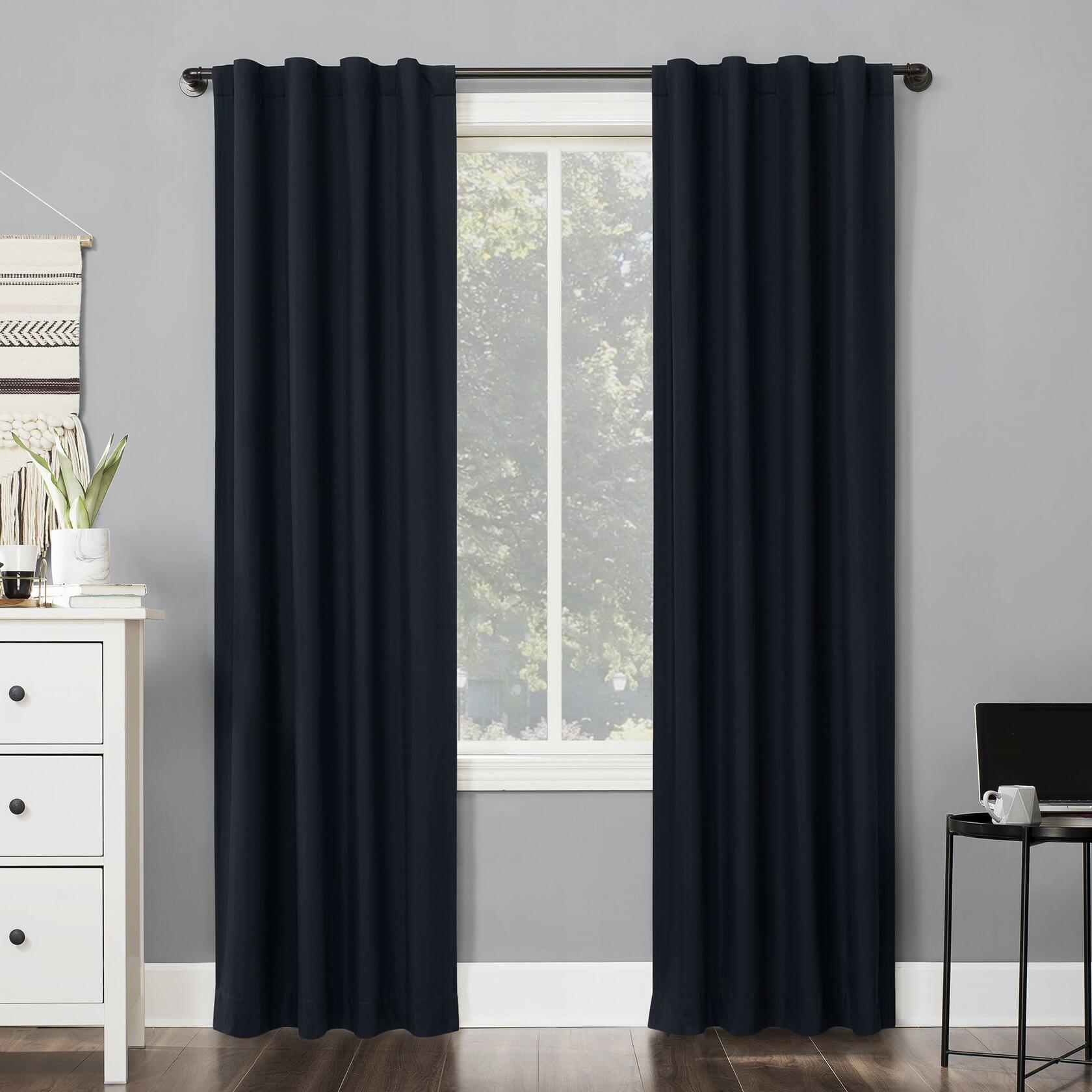 Sun Zero Cyrus Thermal Total Blackout Back Tab Curtain Panel