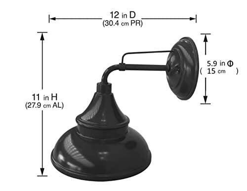 Home Decorators Black Outdoor Barn Light Wall Mount Sconce by Hampton Bay