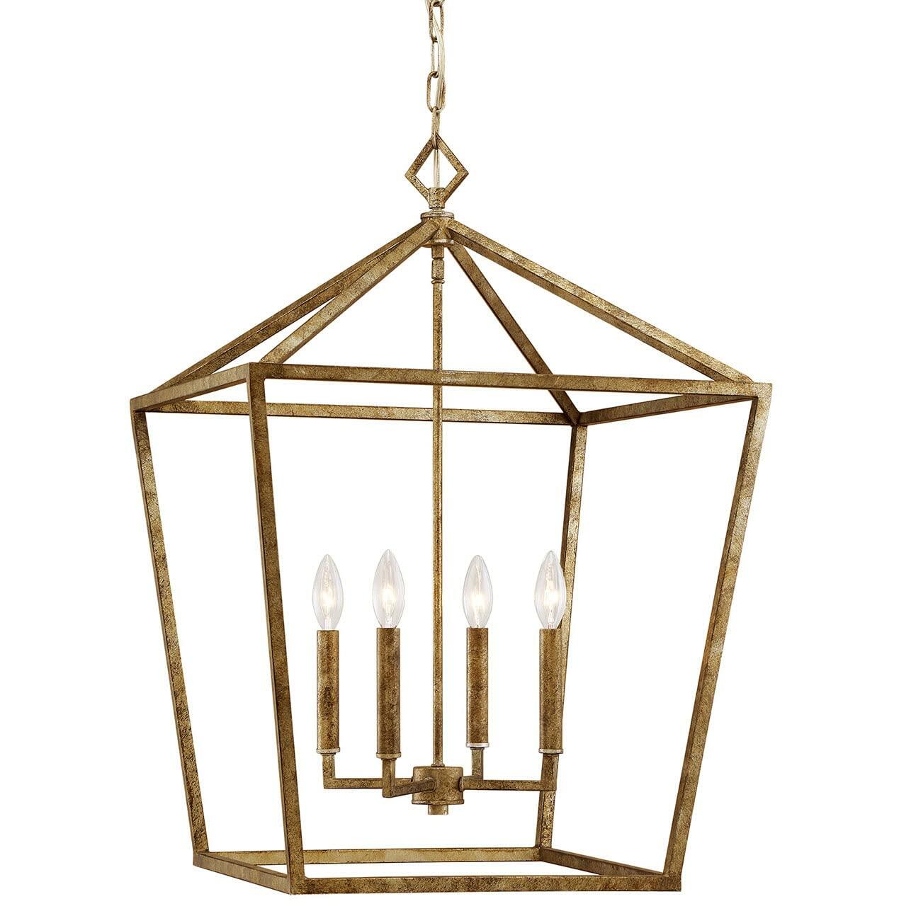 Millennium 3254-VG Four Light Pendant, Gold, Champ, Gld Leaf