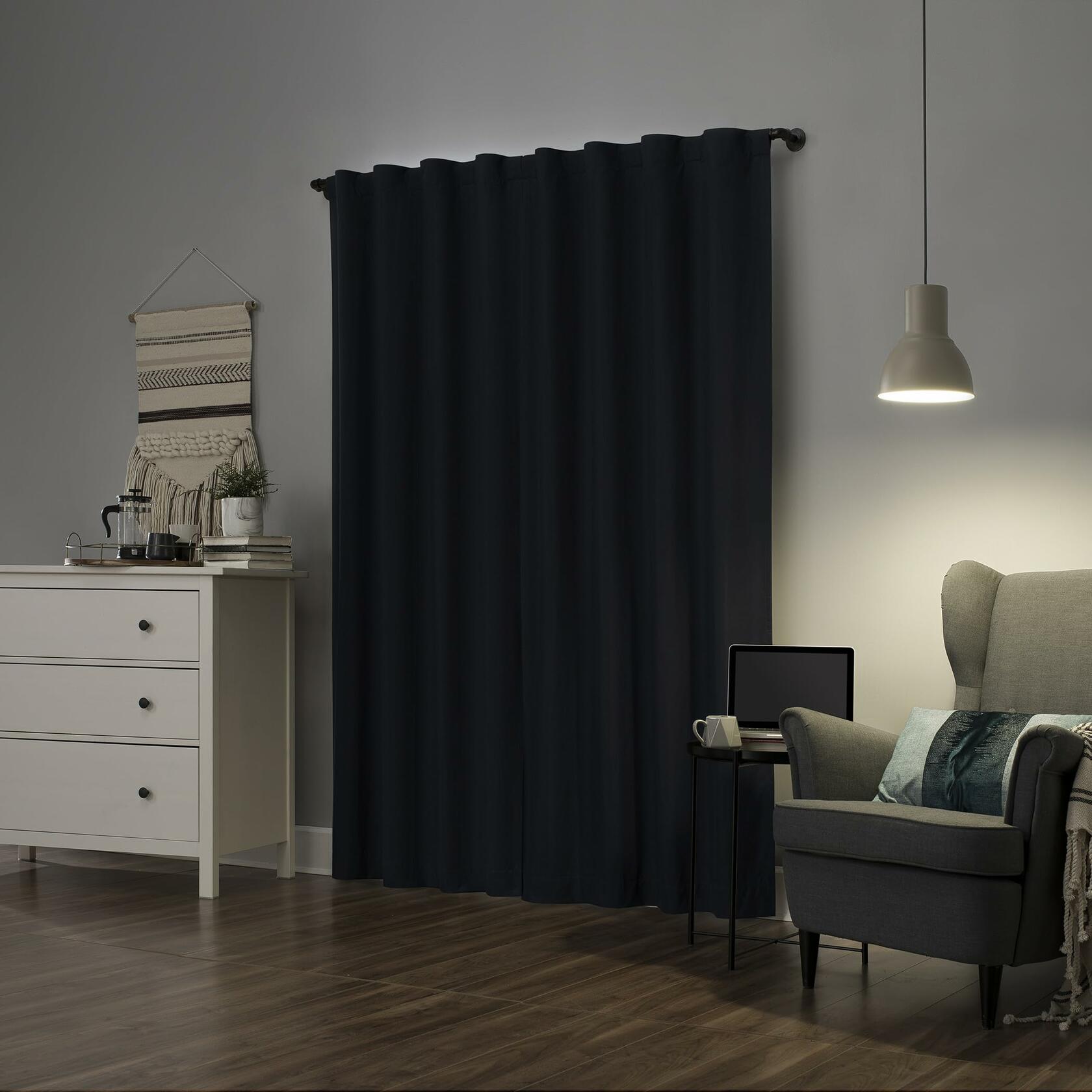 Sun Zero Cyrus Thermal Total Blackout Back Tab Curtain Panel