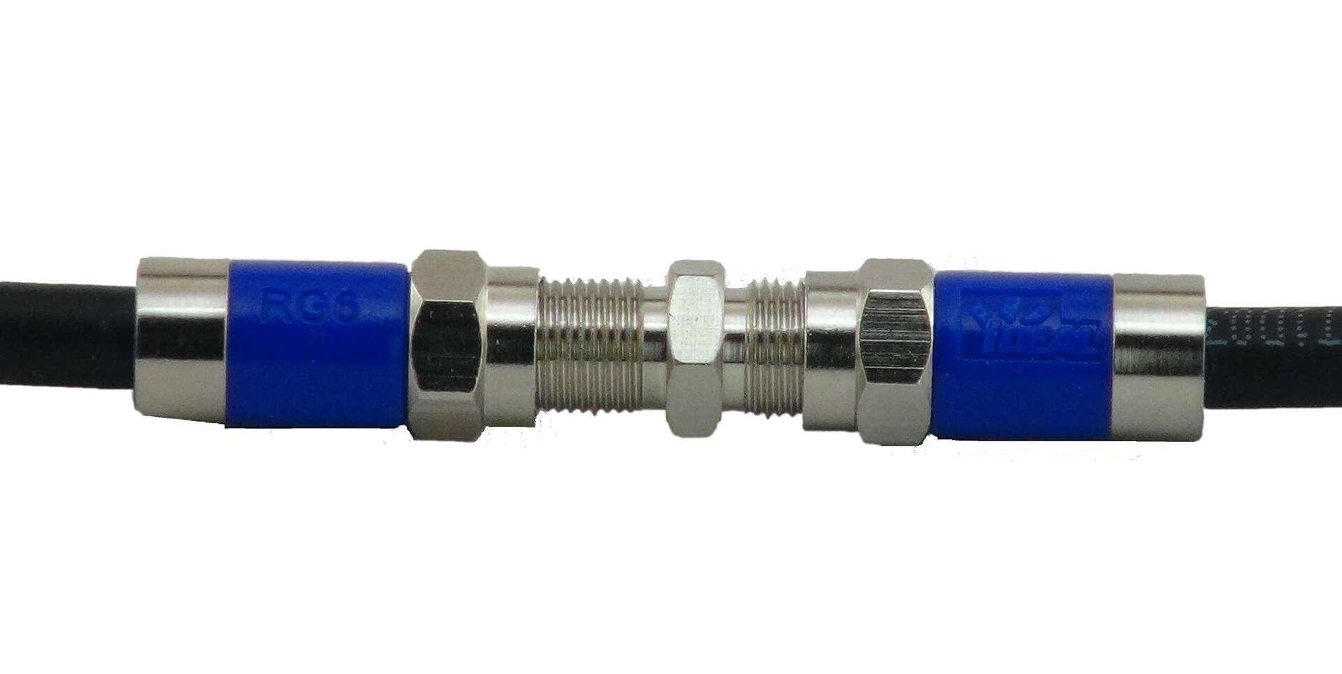 IDEAL Industries, Inc. 85-340 Coax Adapter Female to Female, F-Splice Coax Cable Adapter for High-Definition Applications, 10 Adapters