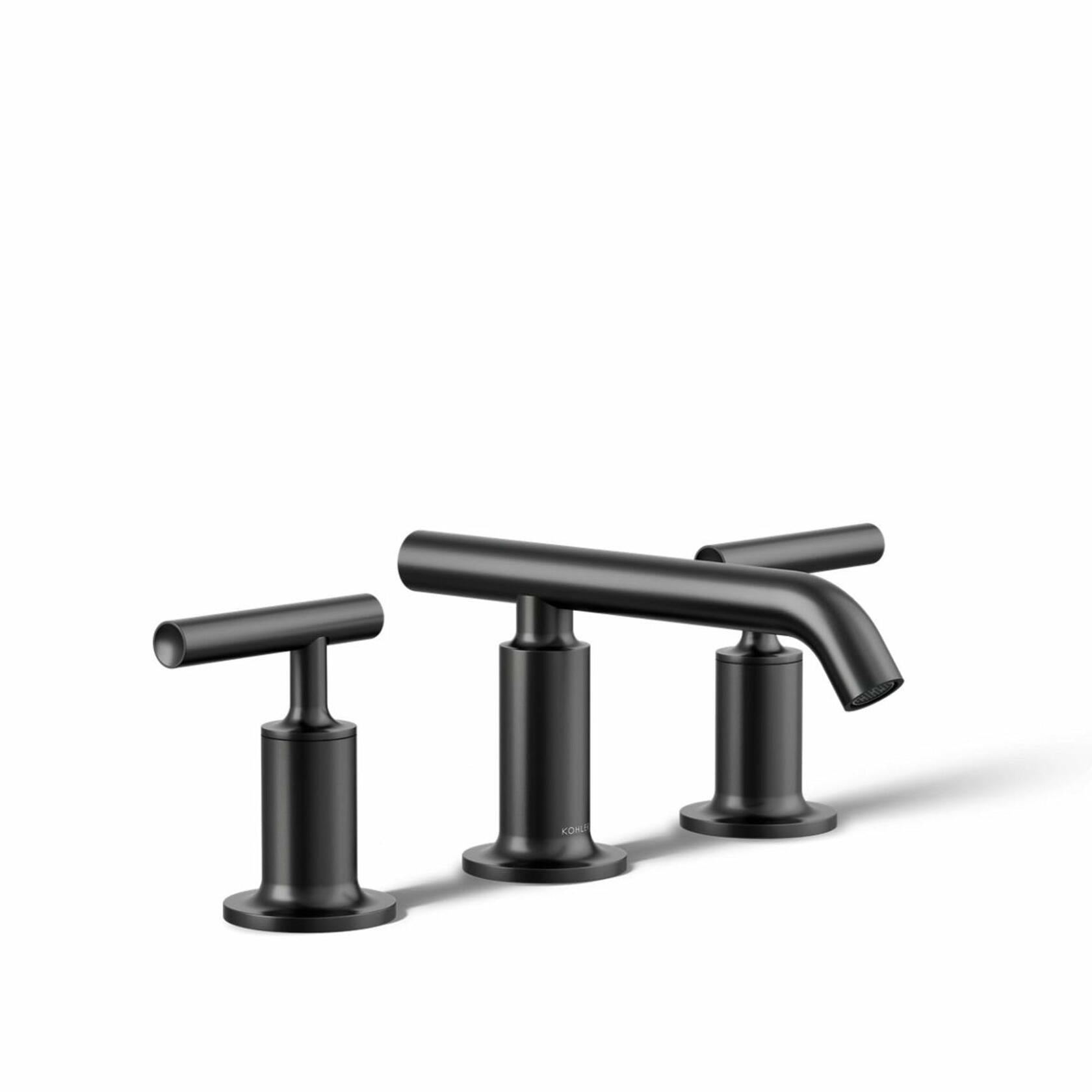 KOHLER Purist Widespread Bathroom Sink Faucet with Low Lever Handles and Low Spout