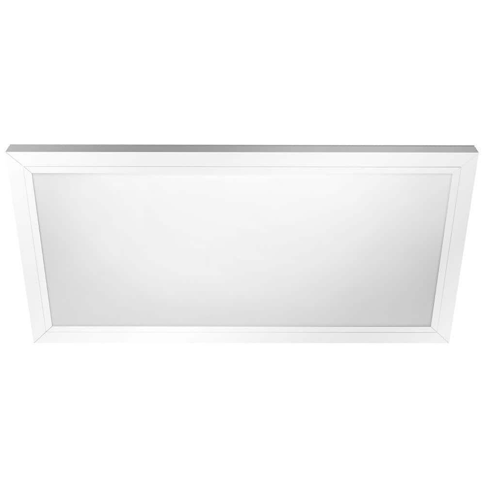 1-Pack 1 ft. x 2 ft. 2000 Lumens Dimmable Integrated LED Flat Panel Ceiling Flush Mount Fixture with Selectable 5CCT
