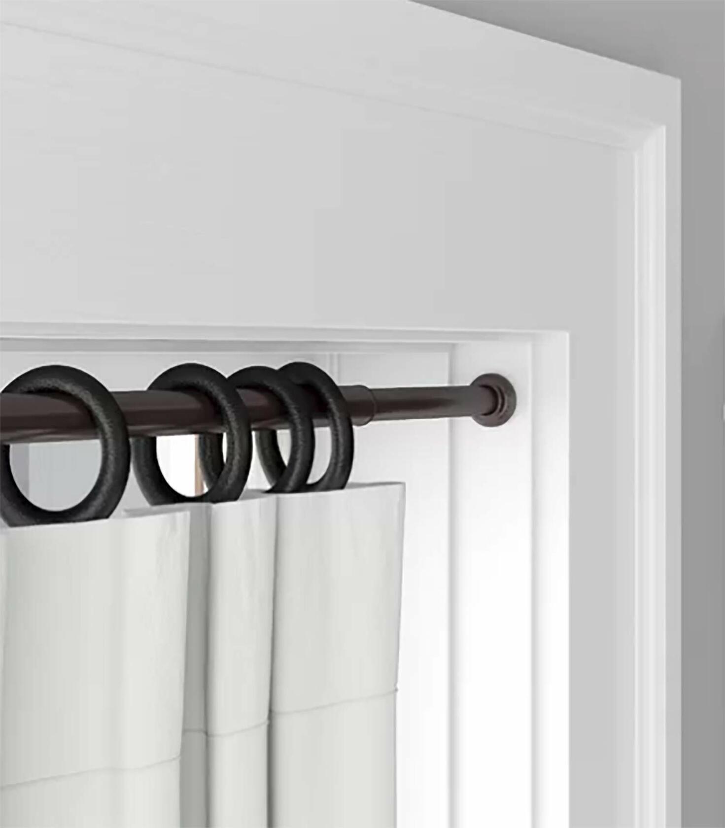 Urbanest 1" No Drilling Shower Closet Window Metal Premium Adjustable Tension Rod, Heavy Duty, 42-inch to 72-inch, Oil-Rubbed Bronze/ORB