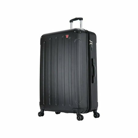 DUKAP Intely Hardside 31" Large Checked Spinner Suitcase with Integrated Digital Weight Scale - Black