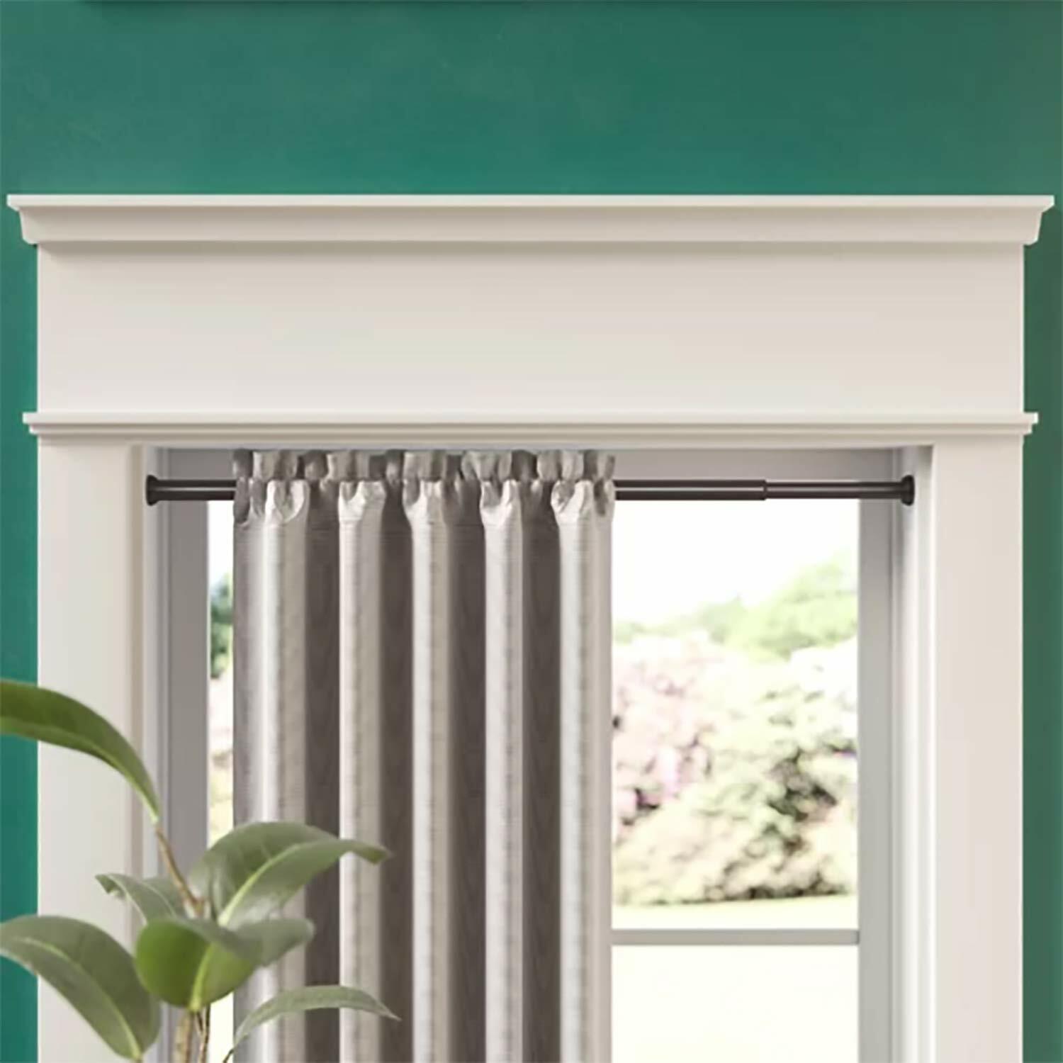 Urbanest 1" No Drilling Shower Closet Window Metal Premium Adjustable Tension Rod, Heavy Duty, 42-inch to 72-inch, Oil-Rubbed Bronze/ORB