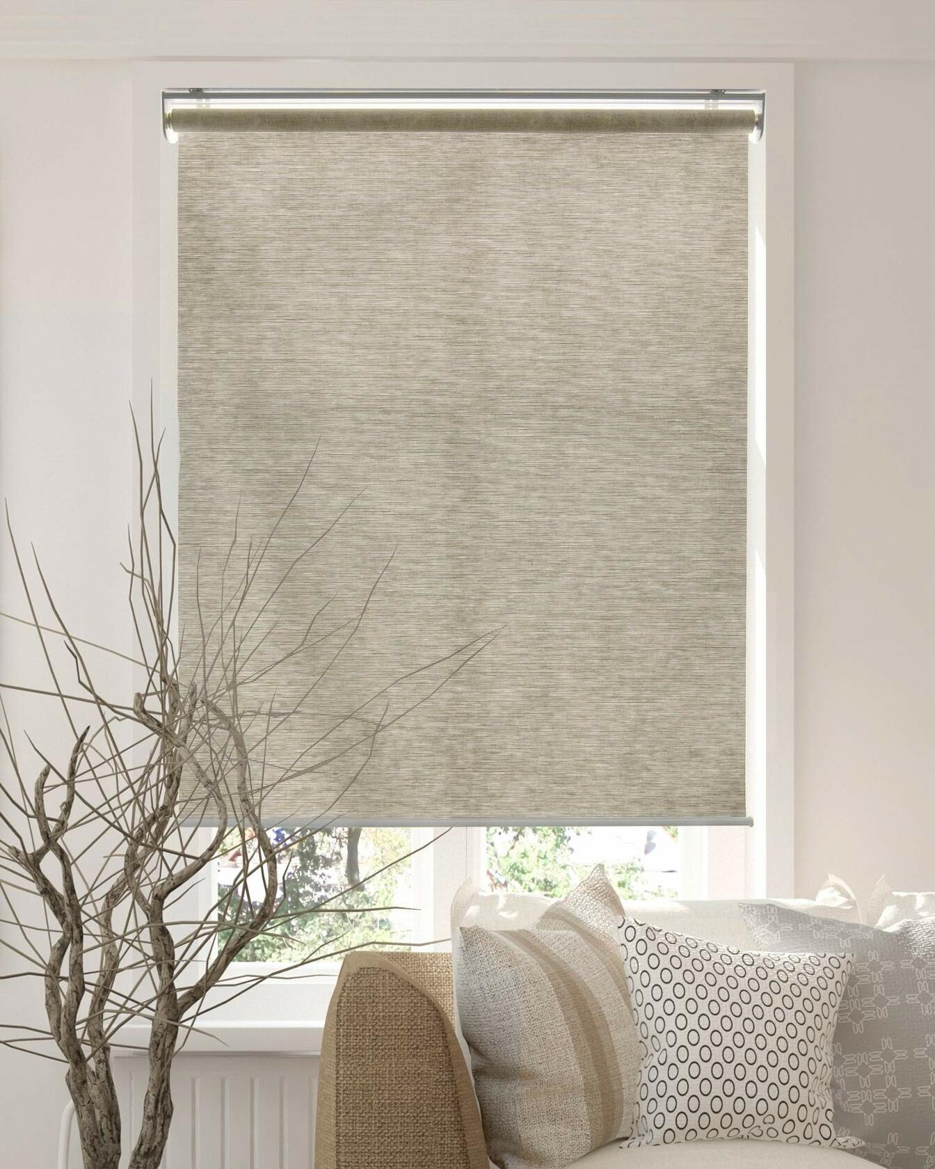 CHICOLOGY Roller Shades , Cordless Blinds , Window Shades for Home , Roller Window Shades , Window Treatments , Door Blinds , Light Filtering Shades , Felton Sand (Natural Woven) , 23"W X 72"H