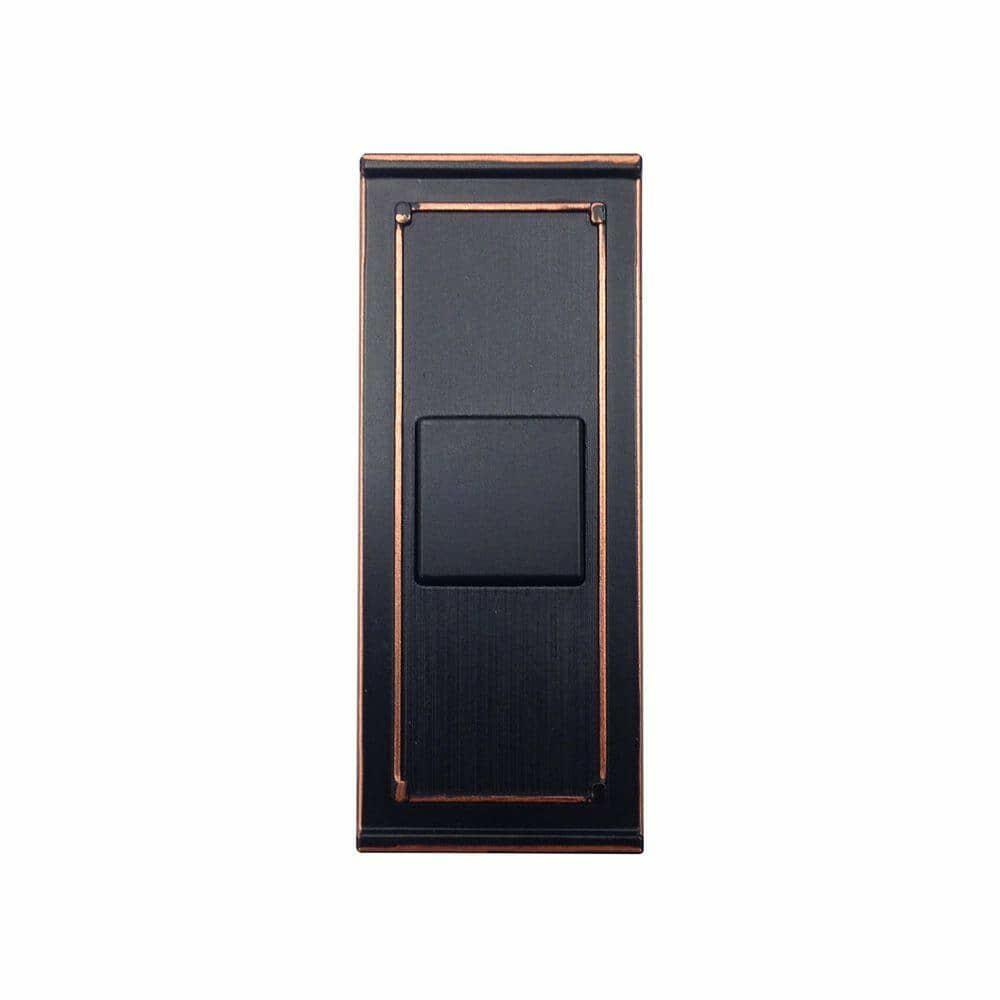 Wireless Battery Operated Doorbell Push Button, Mediterranean Bronze