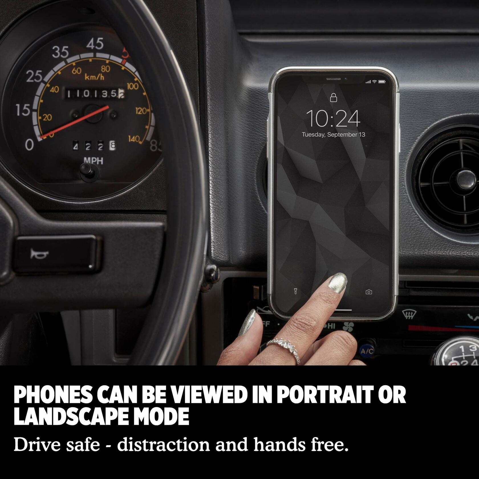 PopSockets: PopMount 2 Non-Adhesive Car Vent Mount Handsfree Support For Smartphones and Tablets - Black