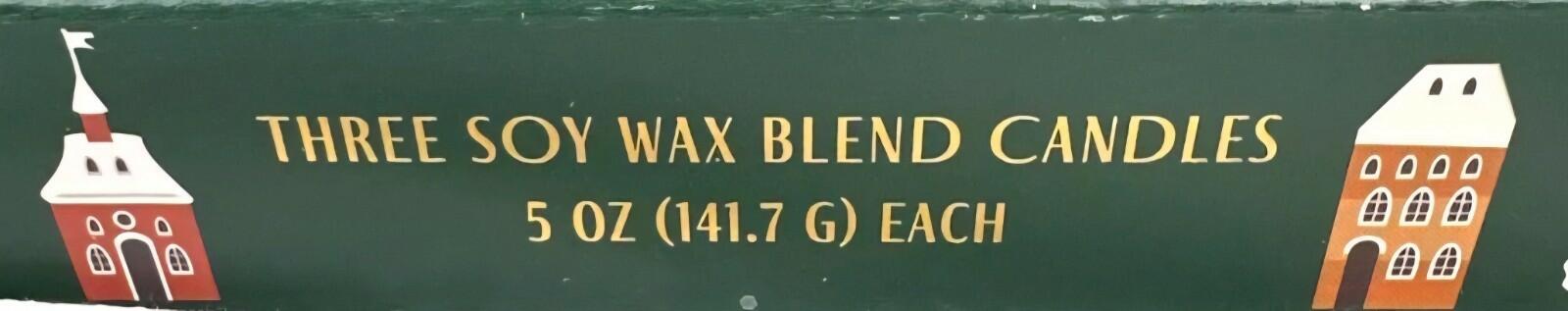 Soy Wax Blend Holiday Candles Set of 3 home for the holidays magical moments