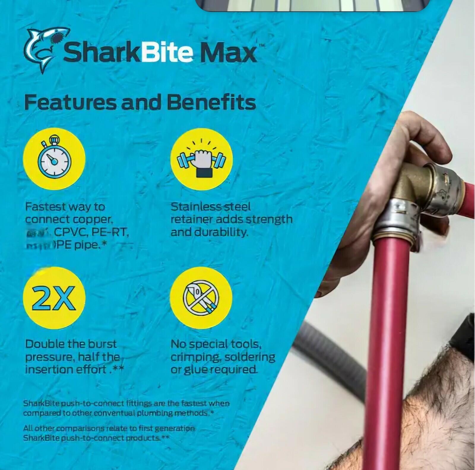 SharkBite Residential Water Hammer Arrestor Brass 1/2" 22630LF