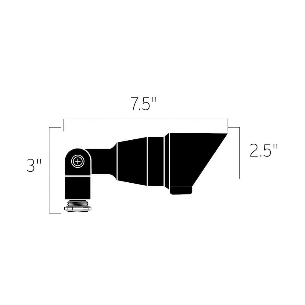 Kichler 7.5" Outdoor Accent Light in Textured Architectural Bronze, 12V LED