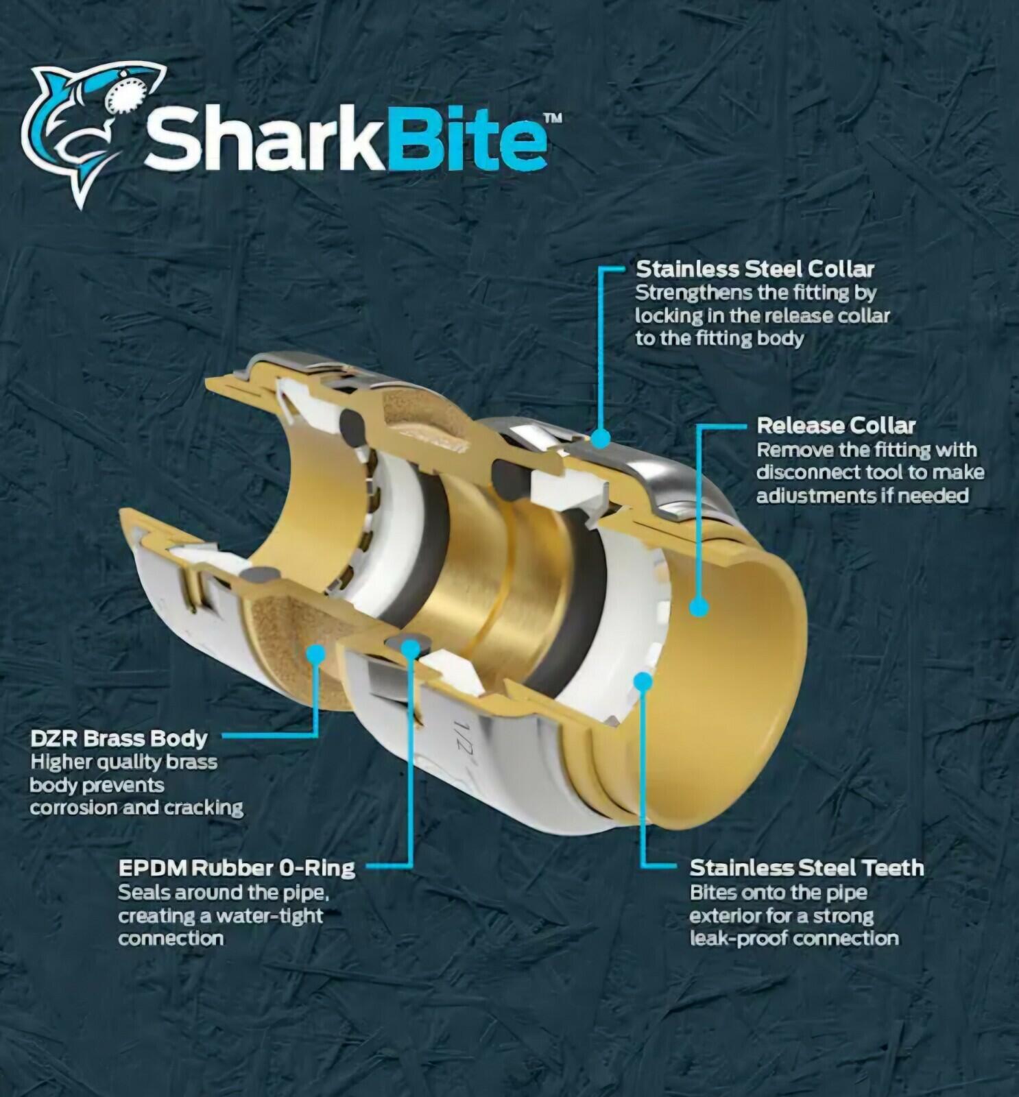 SharkBite Residential Water Hammer Arrestor Brass 1/2" 22630LF