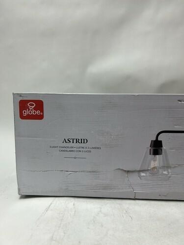 Globe Electric Astrid 3-Light Chandelier with Glass Shades