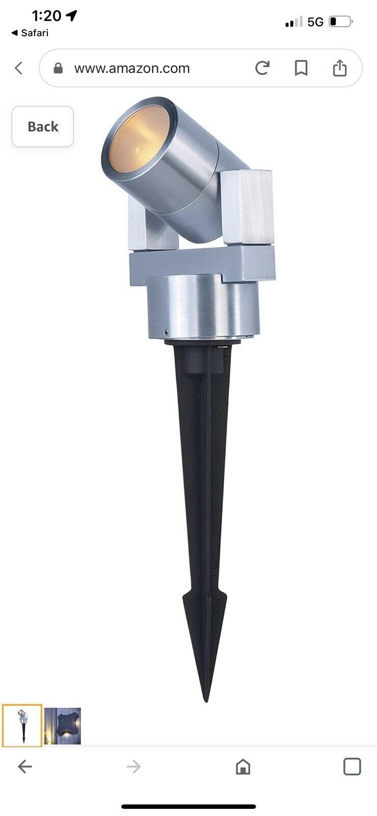 ET2 Lighting E41350-SA Alumilux Landscape-5W 1 LED Outdoor Spot Light-3.5 Inches