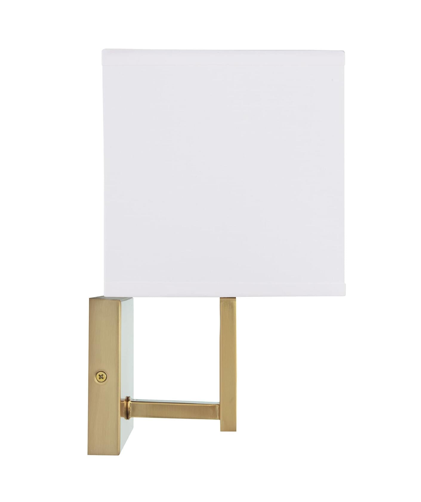 Brio Lighting Pressley Designer Wall Sconce with White Fabric Shade Available in