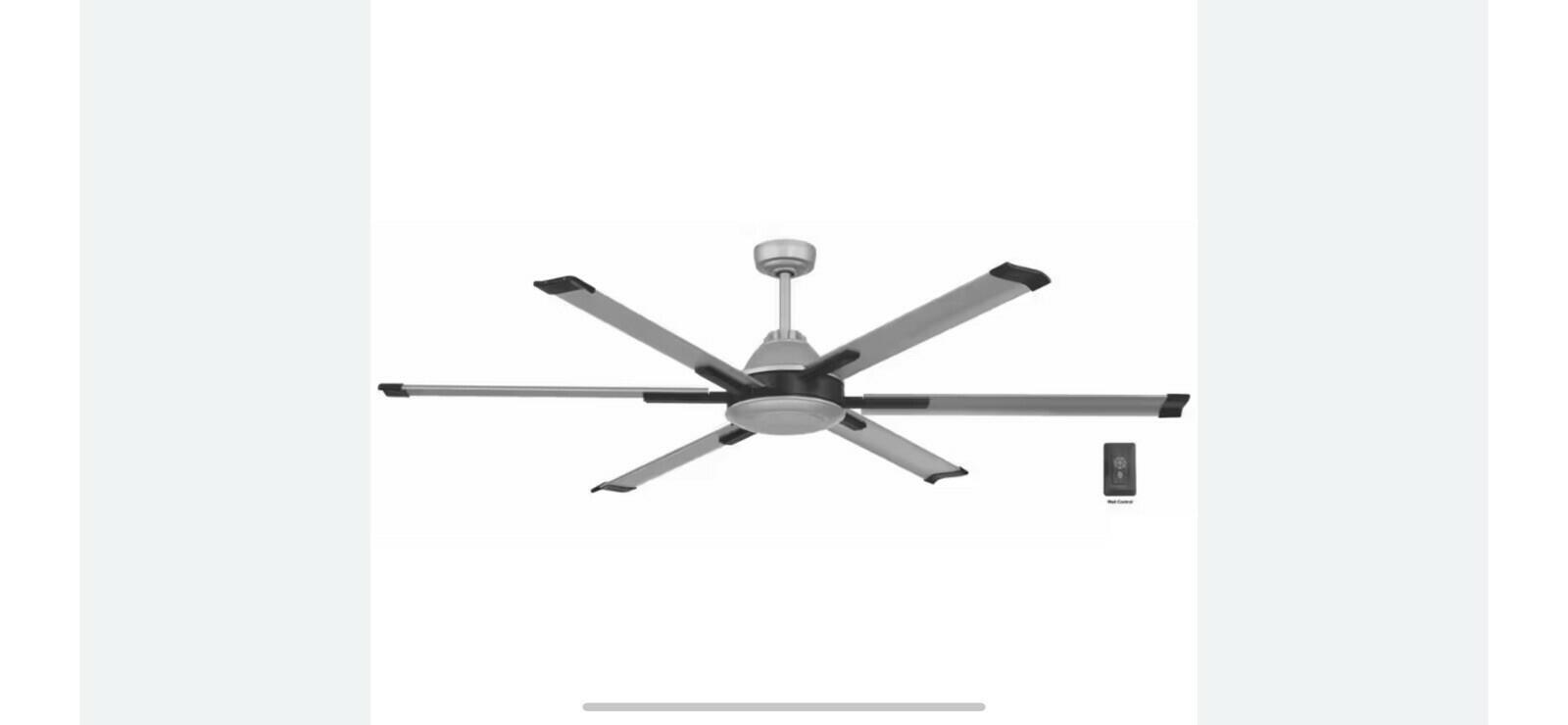 CE High Velocity 6 ft. Indoor/Outdoor Titanium Ceiling Fan w/Wall Control