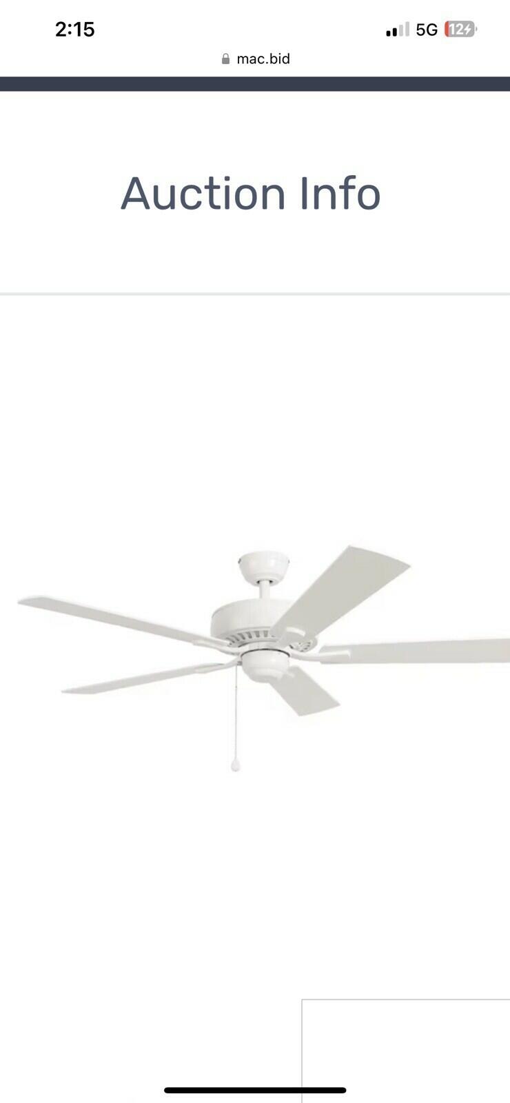 Harbor Breeze CPR52WW5 Cypress Point 52-in White Indoor Ceiling Fan (5-Blade)