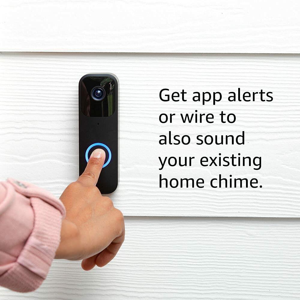 Blink Video Doorbell | Two-way audio, HD video, motion and chime app alerts and