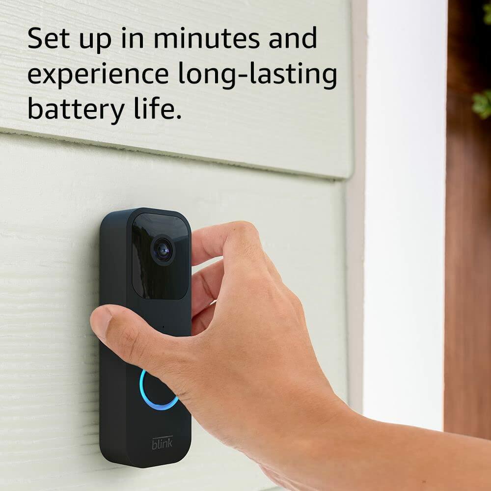 Blink Video Doorbell | Two-way audio, HD video, motion and chime app alerts and