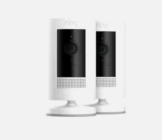 Ring Stick Up Cam Battery Indoor/Outdoor Smart Security Wi-Fi Video Camera 2-Pc