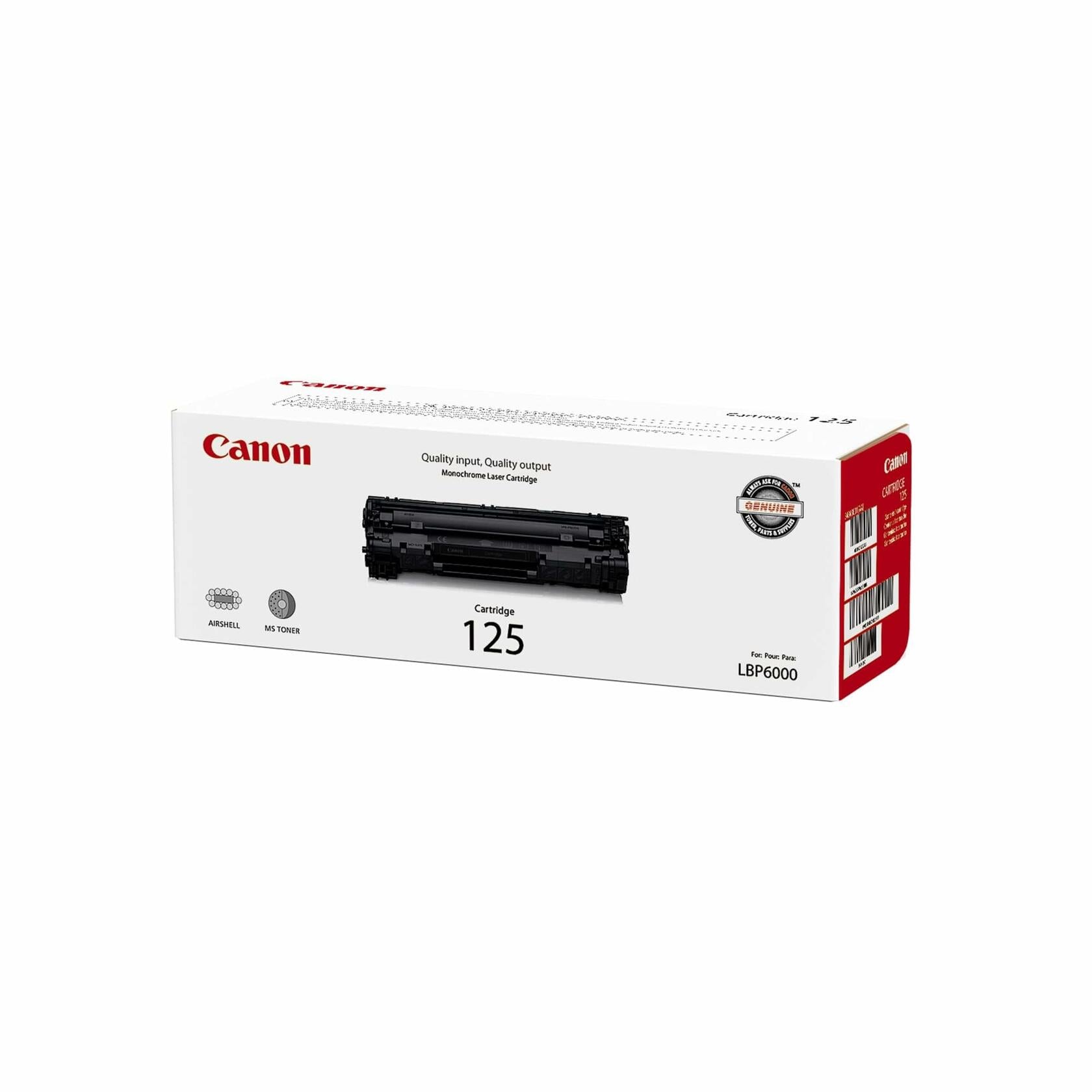 CANON CARTRIDGE 125 BLACK TONER - FOR CANON IMAGECLASS LBP6000 - CGR125 - EST YI (3484B001AA) -