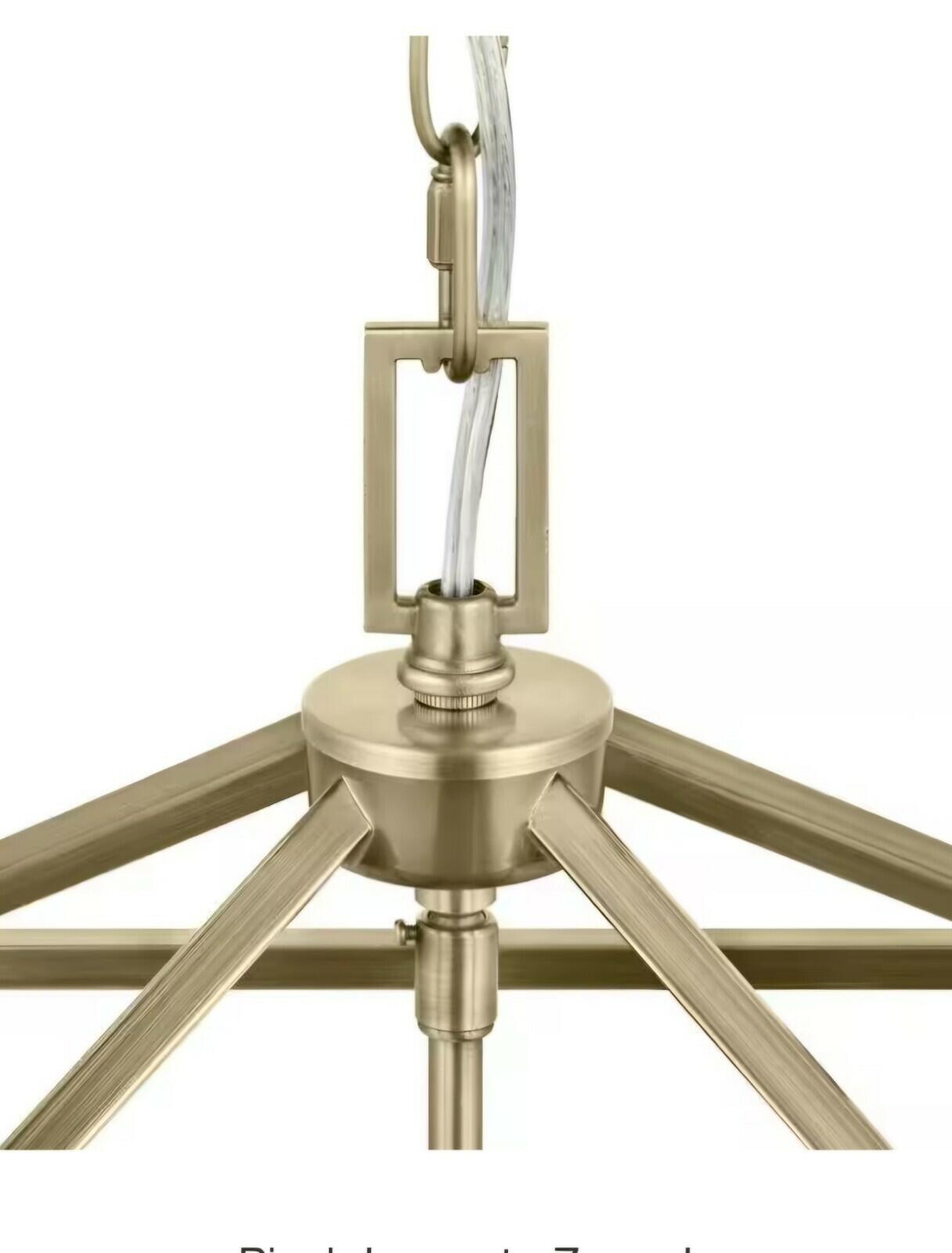 Home Decorators Collection Weyburn 4-Light Gold Farmhouse Chandelier Light