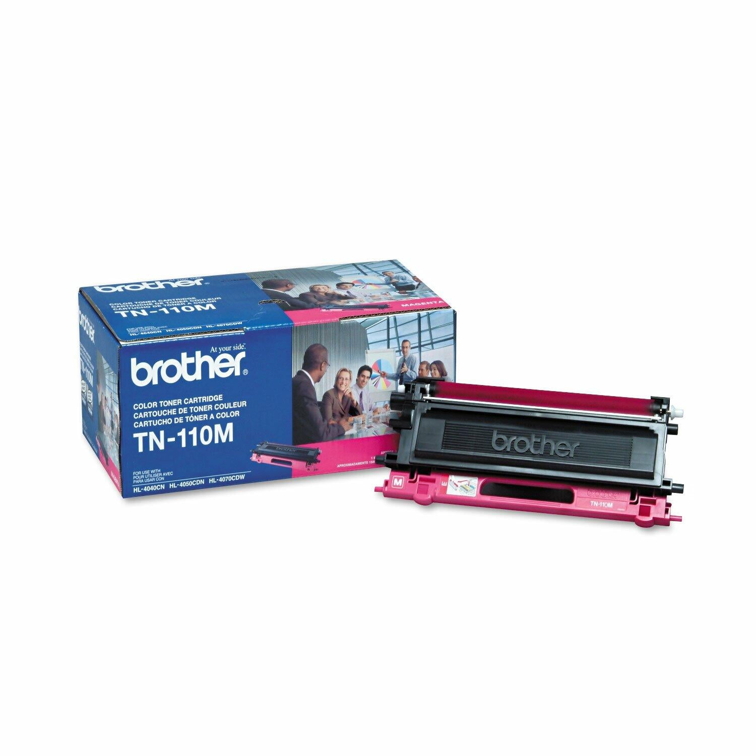Brother TN110M Original Toner Cartridge, Magenta - in Retail Packaging