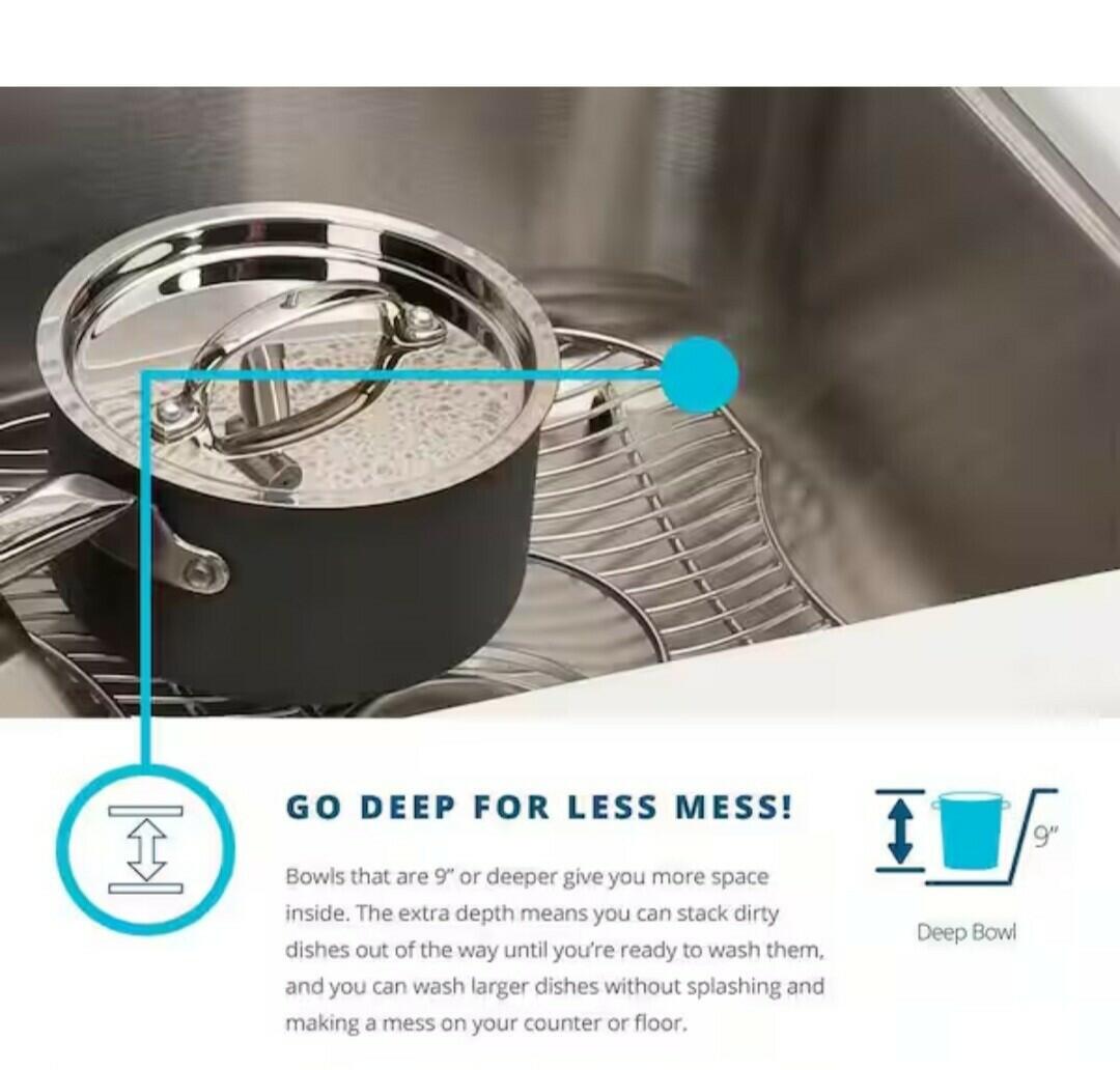 Elkay Pergola 25 in. Drop in Single Bowl 20 Gauge Stainless Steel Kitchen Sink