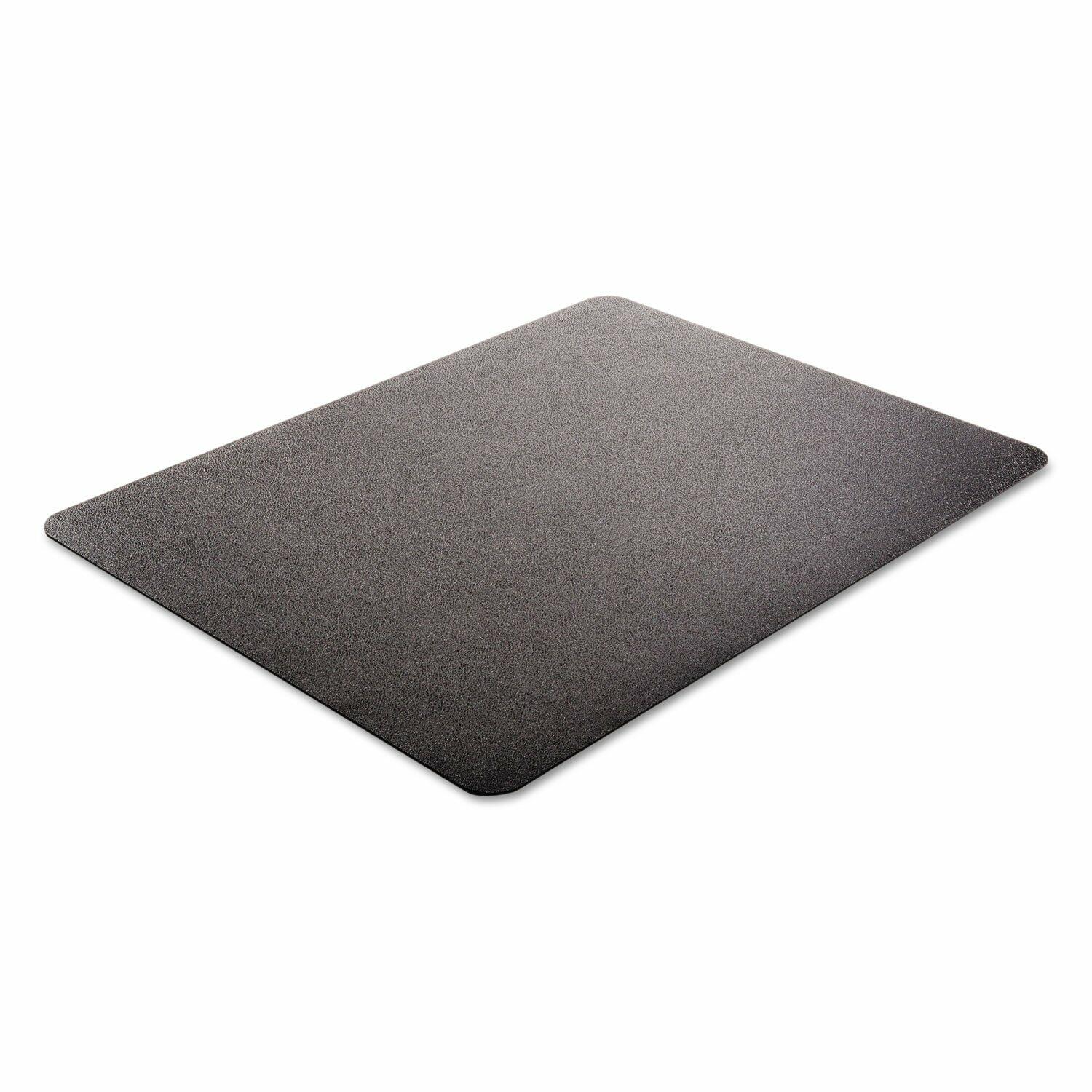 Deflecto EconoMat Chair Mat, for Carpet, Straight Edge, Black, 46” x 60”