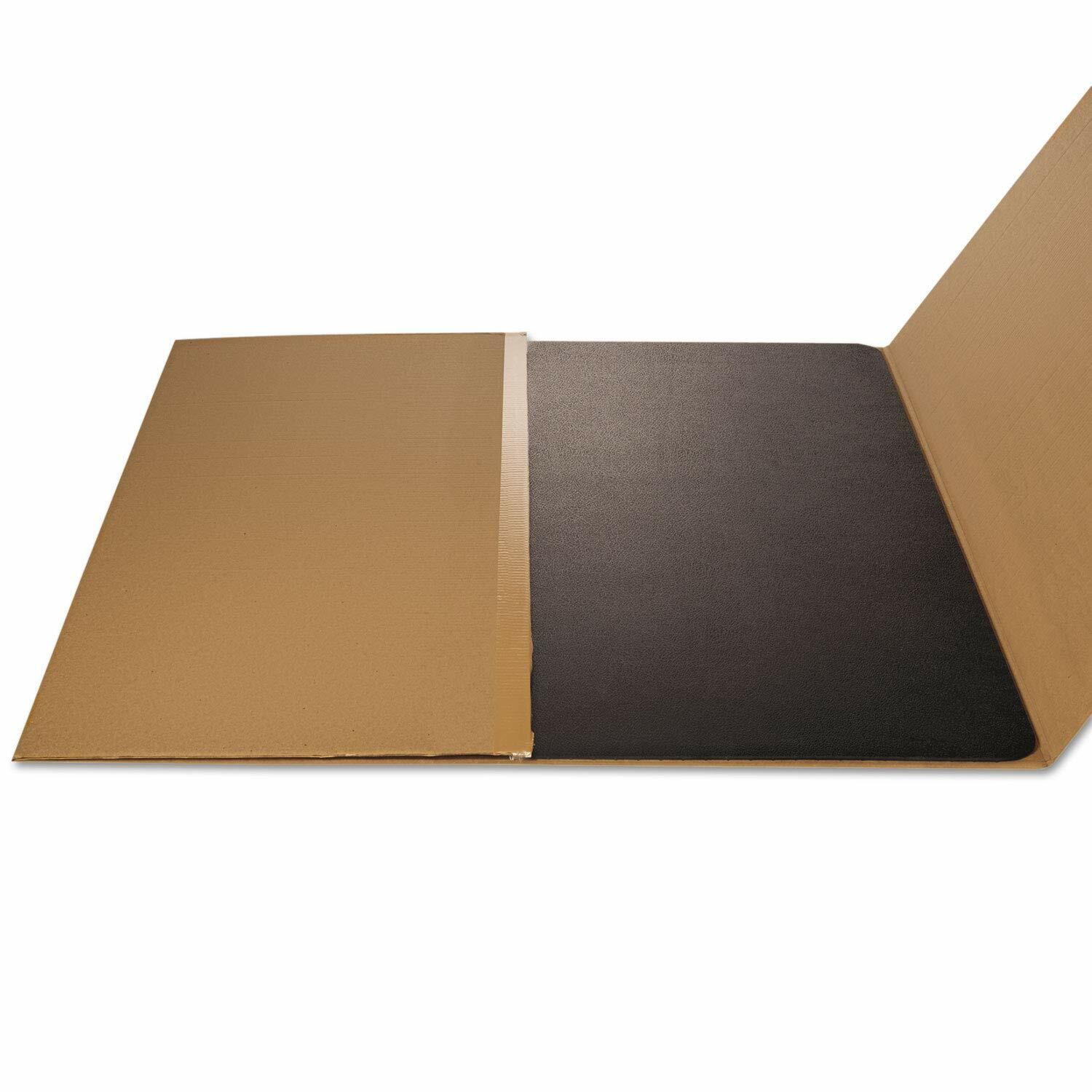 Deflecto EconoMat Chair Mat, for Carpet, Straight Edge, Black, 46” x 60”