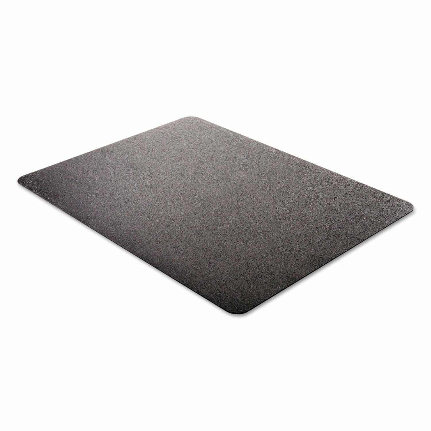 Deflecto EconoMat Chair Mat, for Carpet, Straight Edge, Black, 46” x 60”