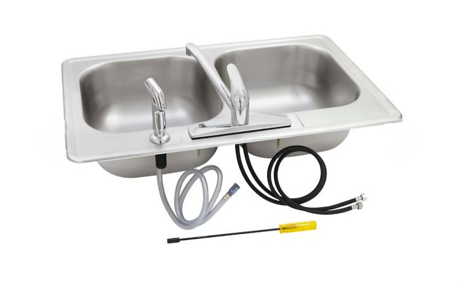 Elkay Swift Install All-in-One Drop-In Stainless Steel 33 X22x8