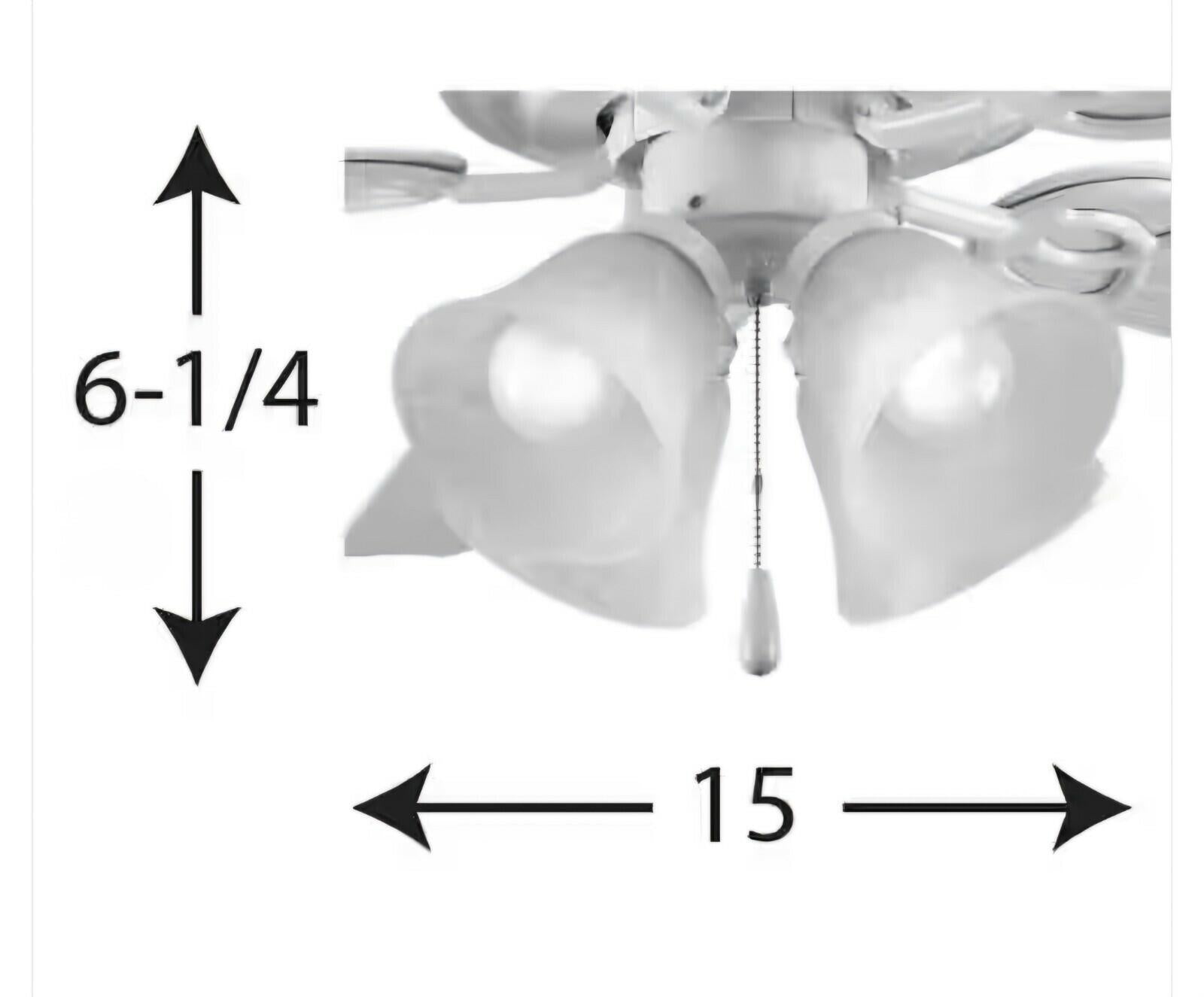 Progress Lighting Fan Light Kits Collection 4-Light White Ceiling Fan Light Kit