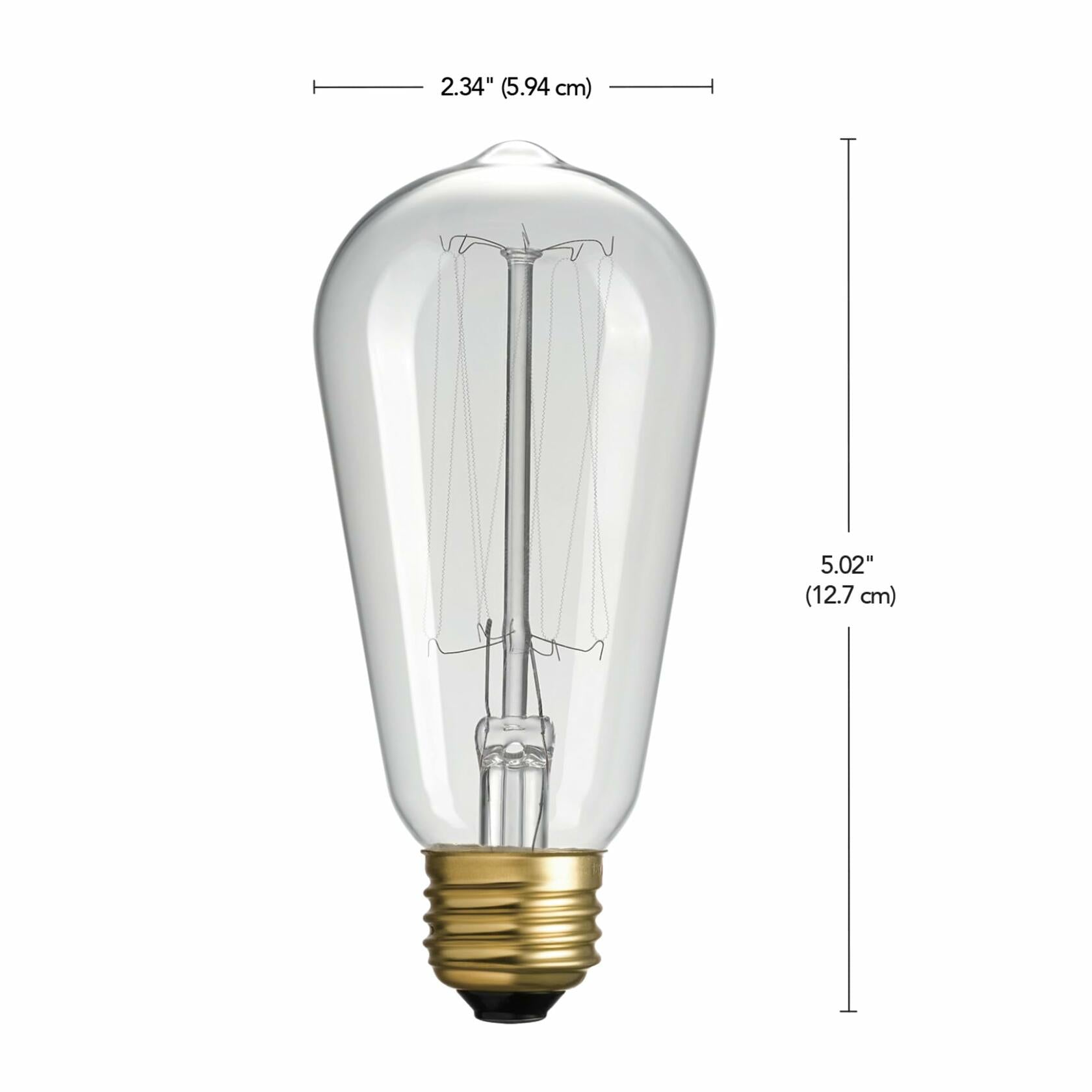 Globe Electric 31321 Vintage Designer Light Bulb, 3 Count (Pack of 1), Cool White