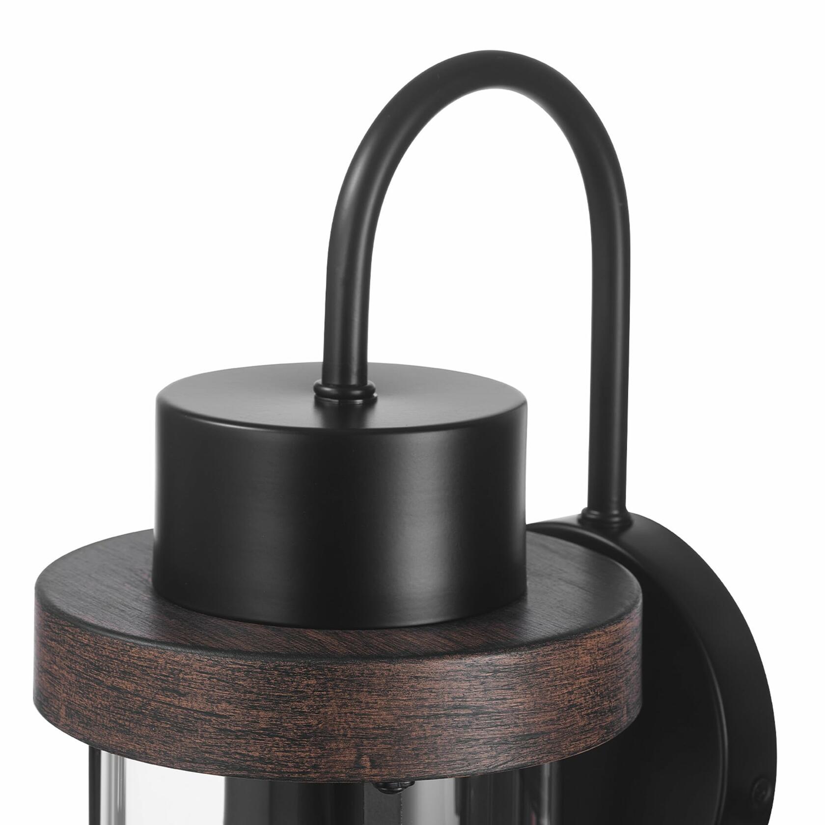 Globe Electric 60000026 1-Light Outdoor Wall Sconce, Matte Black, Shade, Outdoor