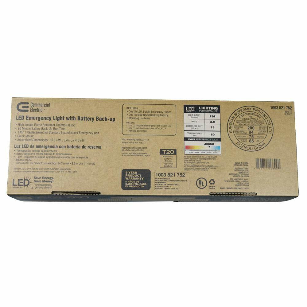 Commercial Electric Rectangle 11-Watt with Ni-Cad 6.0-Volt Battery White