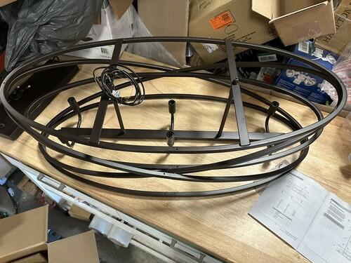 HDC Sarolta Sands 6-Light Bronze Kitchen Island Pendant Light Fixture READ