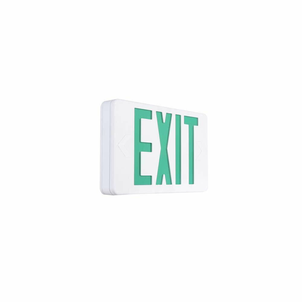 Commercial Electric 120-277-Volt with Ni-Cad 4.8-Volt White Integrated LED Exit