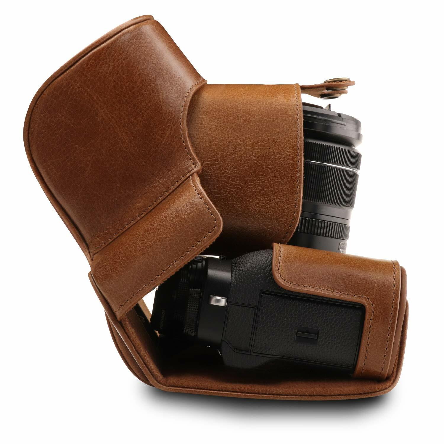 MegaGear MG1551 Ever Ready Genuine Leather Camera Case for Fujifilm X-T3 (XF23mm