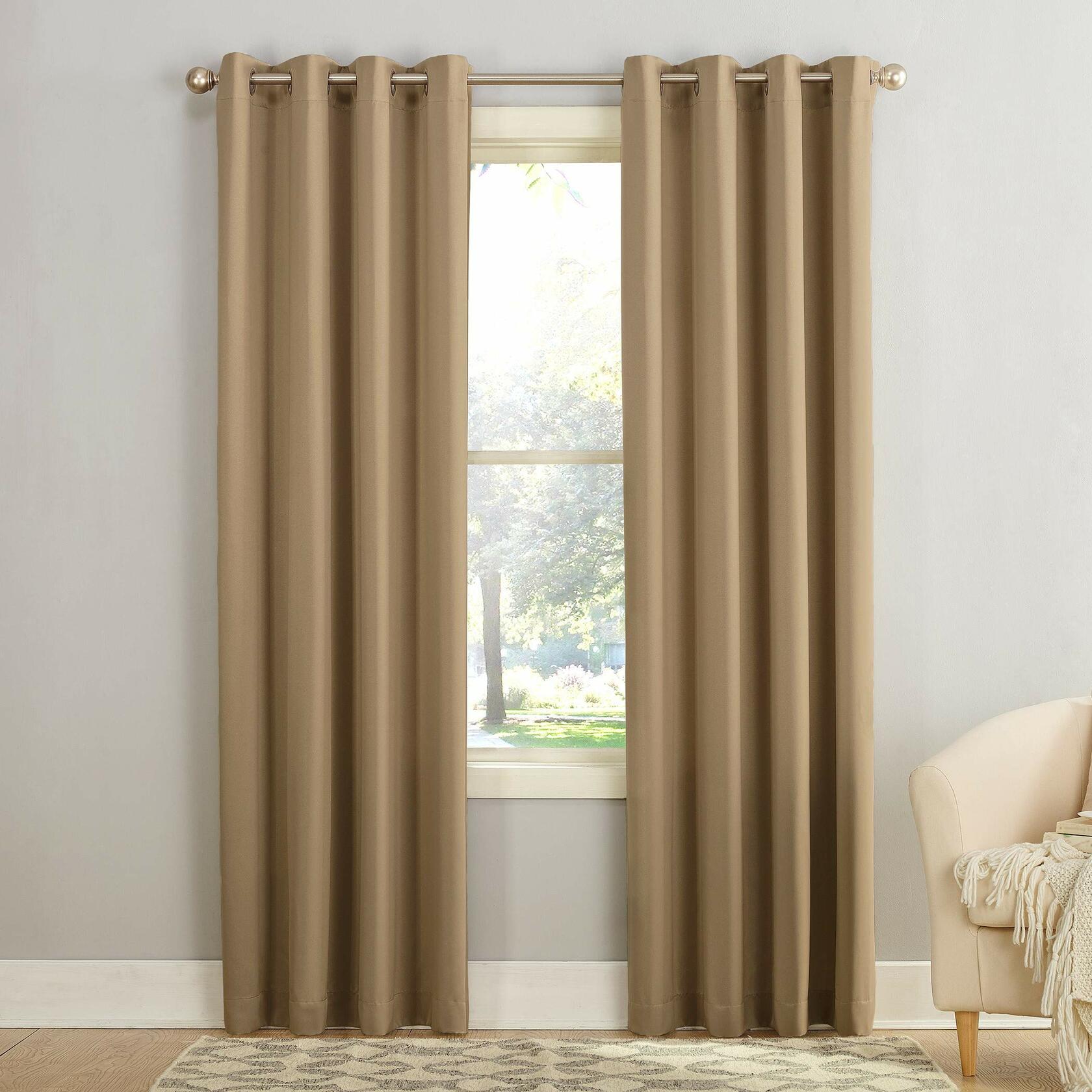 Sun Zero Barrow Energy Efficient Grommet Curtain Single Panel